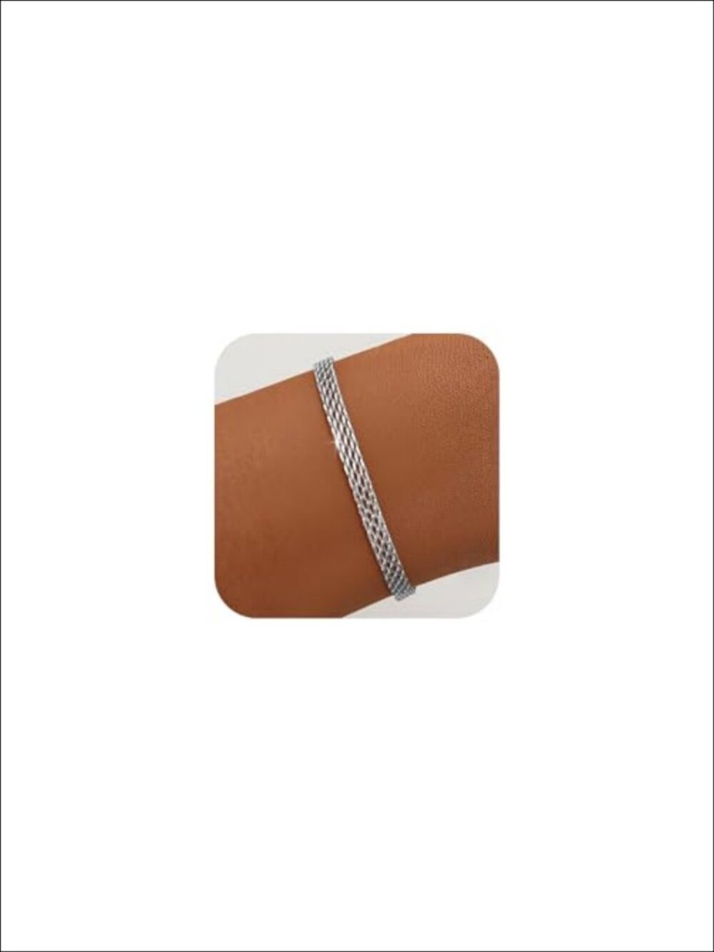 Sterling Silver 5mm Mesh Bracelet Chain Link for Women